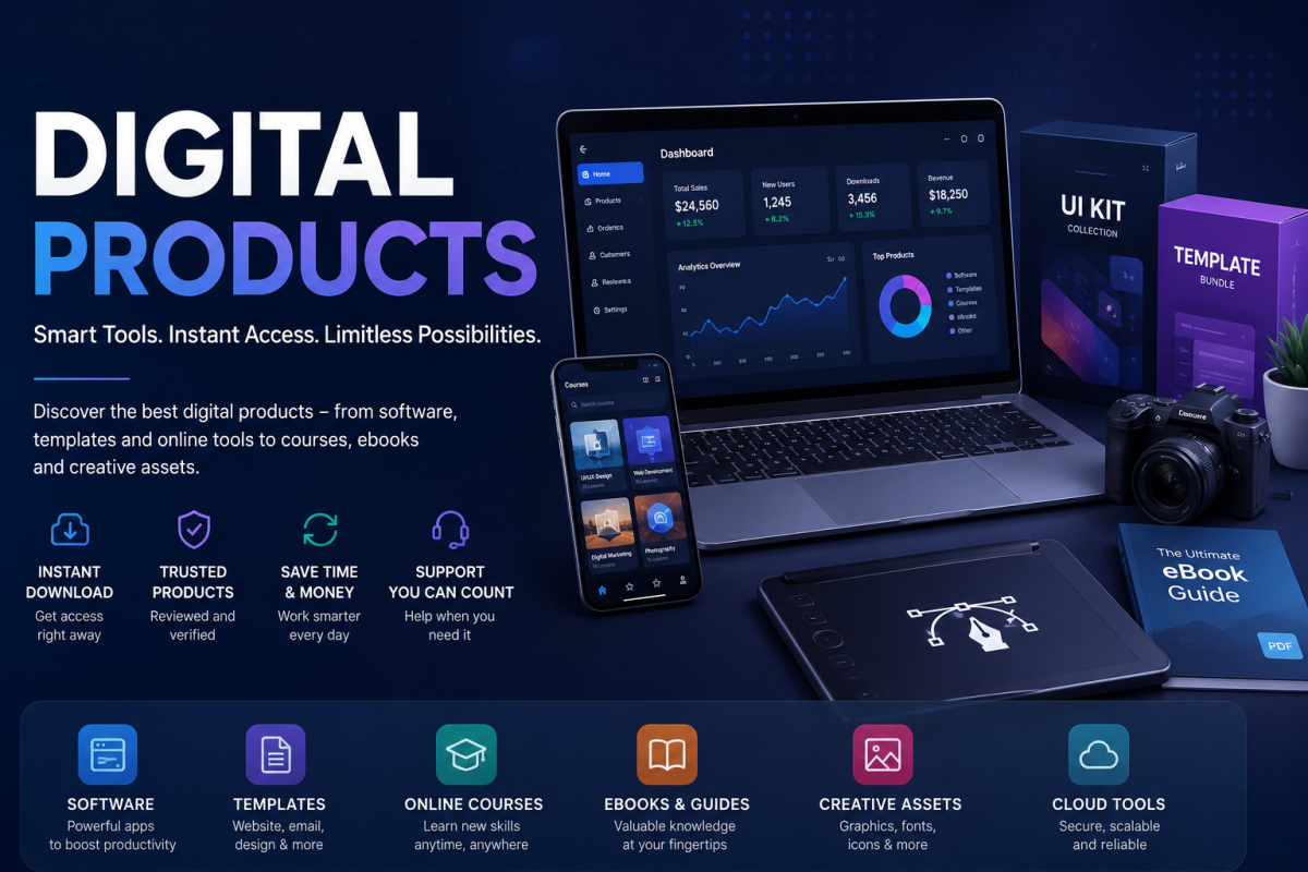 The Complete Digital Products Guide: How to Choose Software, Apps, Templates and Online Tools Safely