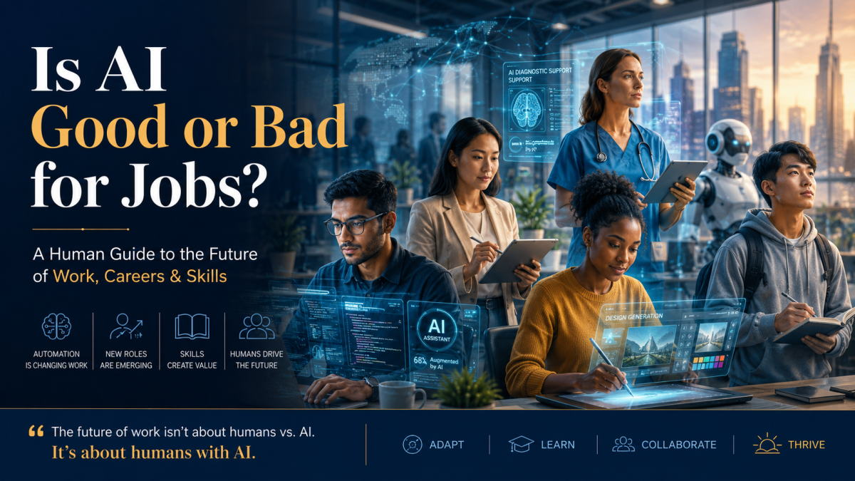 Is AI Good or Bad for Jobs? A Human Guide to the Future of Work, Careers and Skills